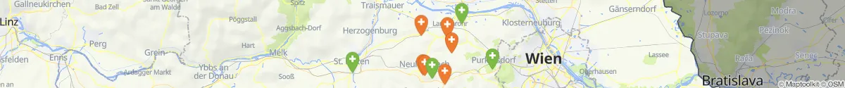 Kartenansicht für Apotheken-Notdienste in der Nähe von Asperhofen (Sankt Pölten (Land), Niederösterreich)